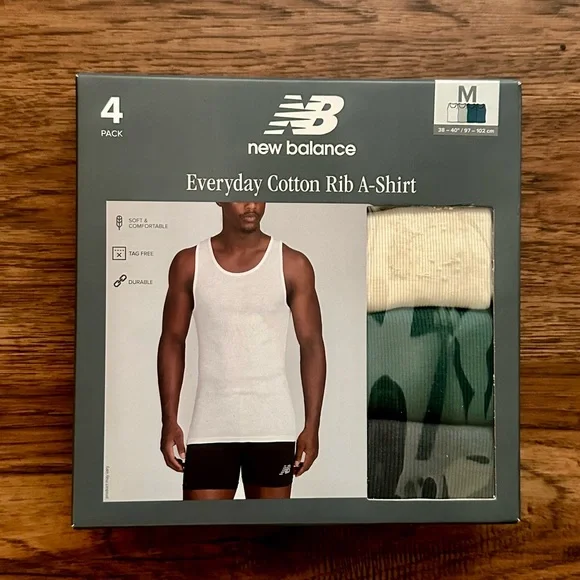 Men’s New Balance Everyday Cotton Rib A-Shirt - Picture 2 of 6